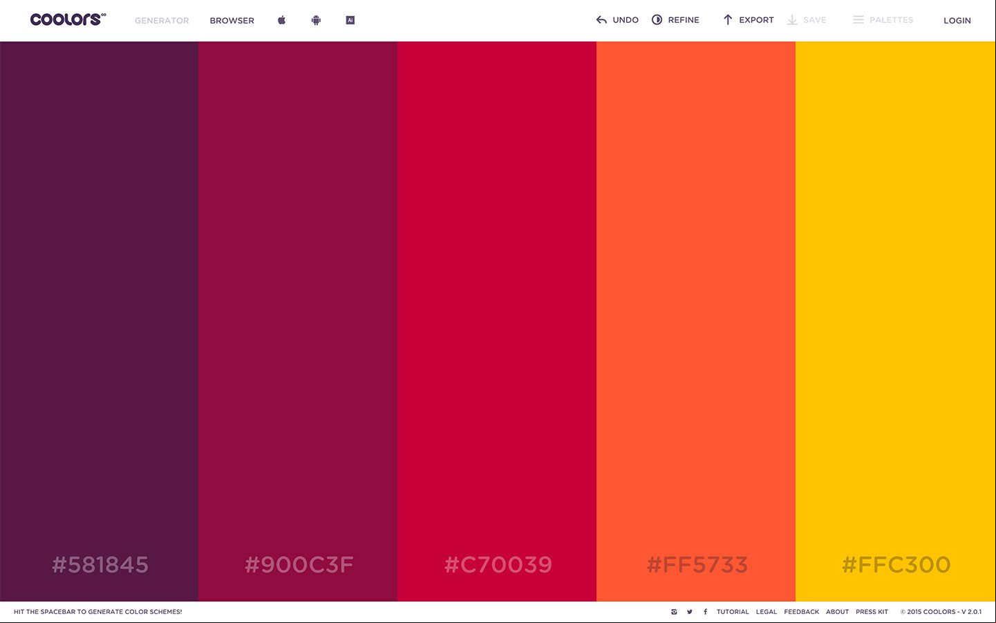 Generador de Paleta Collors